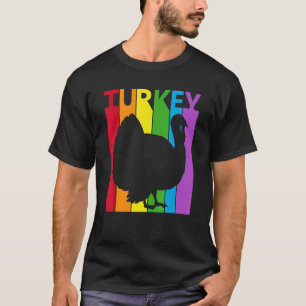 Niedlicher Rainbow-Türkei-Vogel T-Shirt