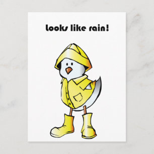 Niedlicher Rainday Chick - Cartoon "Looks like Rai Postkarte