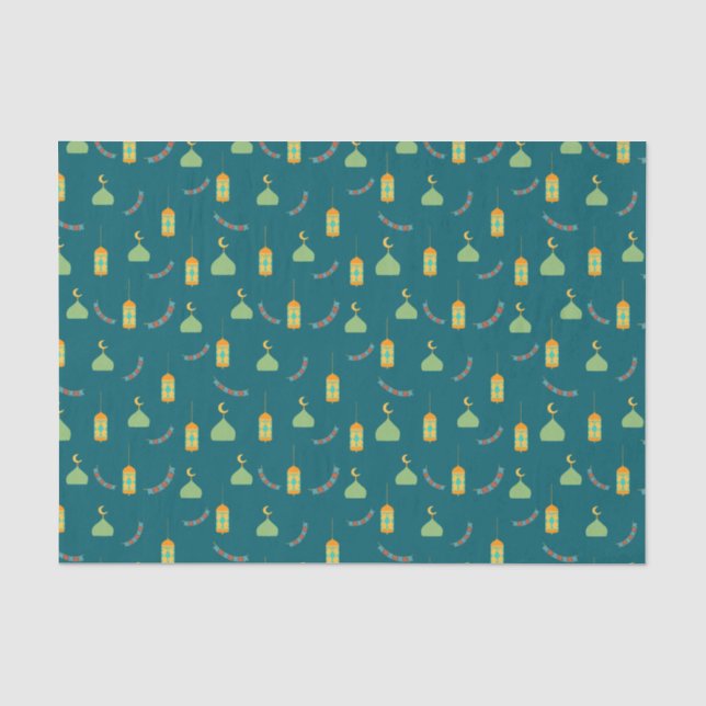 Niedlicher Ramadan Eid Mubarak Eid Geschenktasche Seidenpapier (Vorderseite)