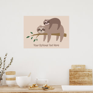 Niedlicher Rand für Text und Farbe Poster