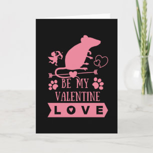 Niedlicher Rat und Valentinstag Karte