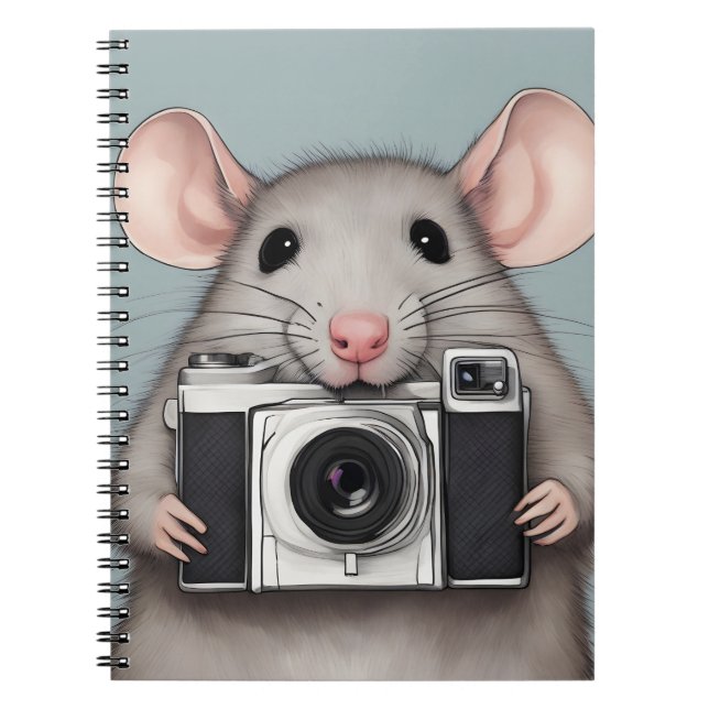Niedlicher Rattenfotograf Notizblock (Vorderseite)