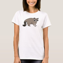 Niedlicher realistischer CartoonRaccoon T-Shirt