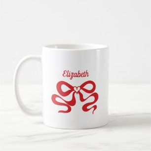 Niedlicher Red Bow Kaffeetasse
