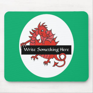 Niedlicher Red Dragon Mousepad zur Personalisierun