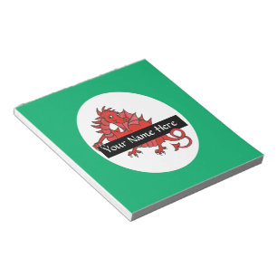 Niedlicher Red Dragon Notepad oder Jotter zum Pers Notizblock