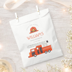 Niedlicher Red Fireruck Motor Kinder jeden Geburts Geschenktütchen