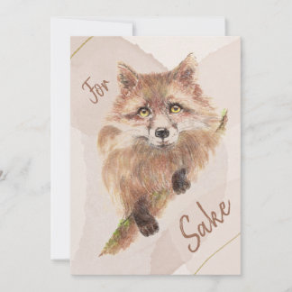 Niedlicher Red Fox Funny für Foxsake Zitat T - Shi Karte