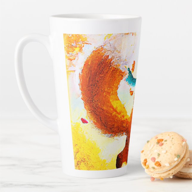 Niedlicher Red Fox in Herbstsaison Malerei. Jetzt  Milchtasse (Beispiel)