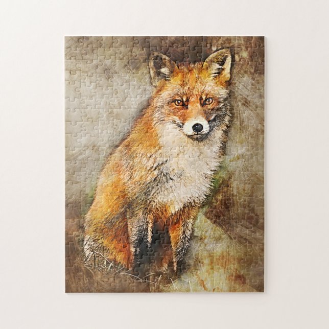 Niedlicher Red Fox Wildlife Art (Vertikal)