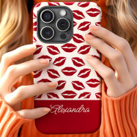 Niedlicher Red Lipstick Kisses Skriptname