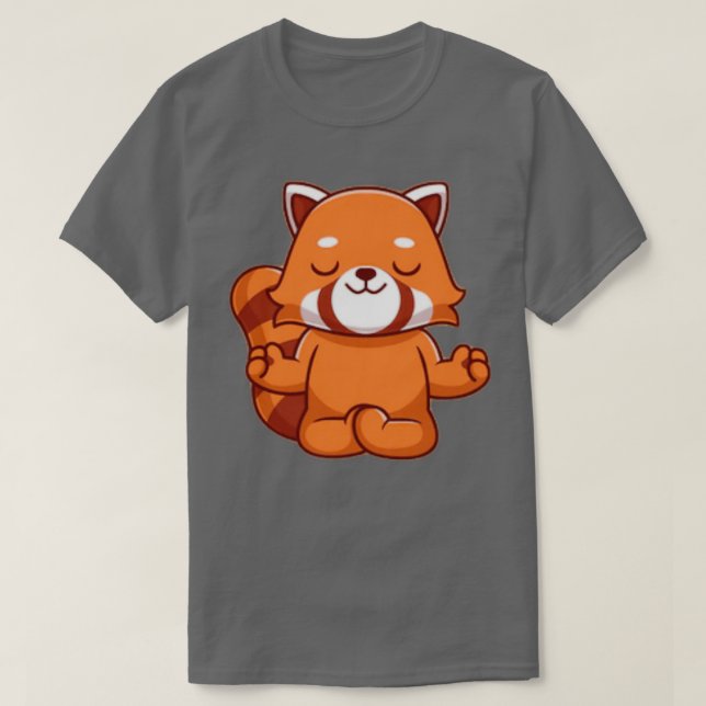 Niedlicher Red Panda Yoga Matte Flexibilität Witzi T-Shirt (Design vorne)