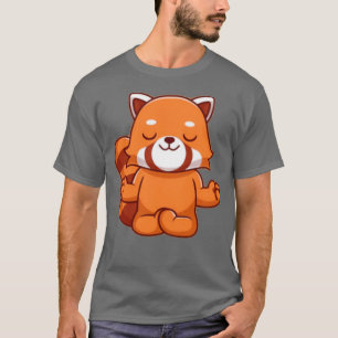 Niedlicher Red Panda Yoga Matte Flexibilität Witzi T-Shirt