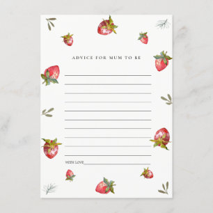 Niedlicher Red Strawberry Advisor für Mum Baby Sho Begleitkarte