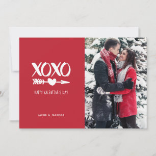 Niedlicher Red & White XOXO Valentinstag Feiertagskarte