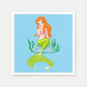 Niedlicher RedkopfMermaid Thunder_Cove Serviette