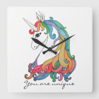 Niedlicher Regenbogen-Einhorn in Wasserfarbe