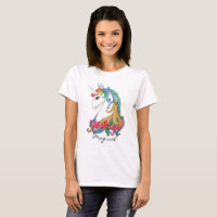 Niedlicher Regenbogen-Einhorn in Wasserfarbe