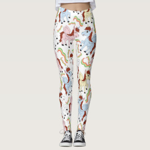 Niedlicher Regenbogen Einhorn Party Leggings