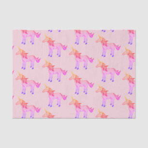 Niedlicher Regenbogen Einhorn Rosa Muster Kinder Seidenpapier