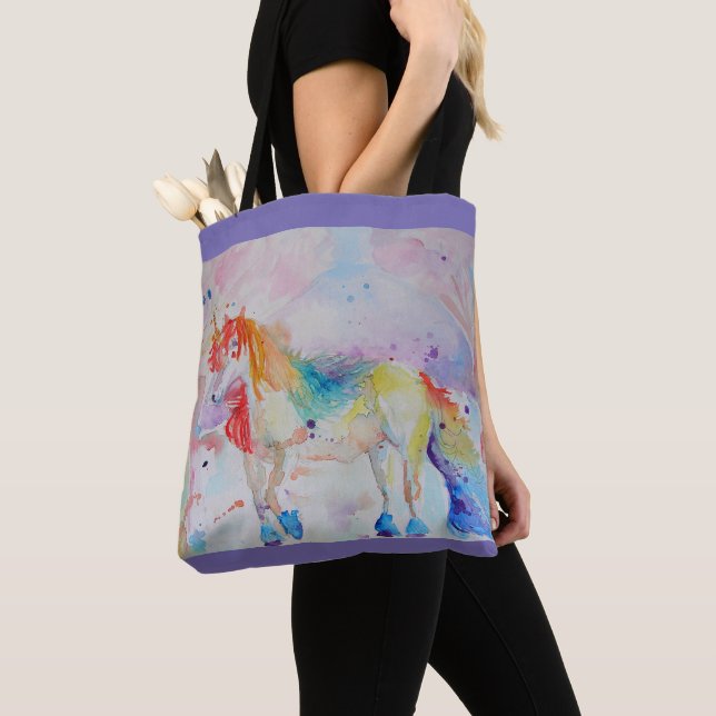 Niedlicher Regenbogen Einhorn Wasserpark Californi Tasche (Von Nahem)