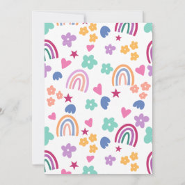 Niedlicher Regenbogen Einladung