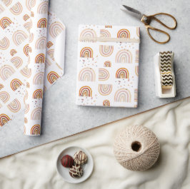 Niedlicher Regenbogen Fall Pastellfarben Wasserfar Geschenkpapier