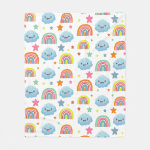 Niedlicher Regenbogen Fleecedecke