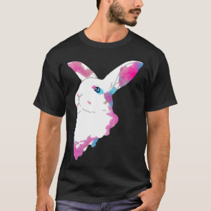 Niedlicher Regenbogen Gaussian Blur Rabbit Galacti T-Shirt