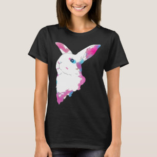 Niedlicher Regenbogen Gaussian Blur Rabbit Galacti T-Shirt