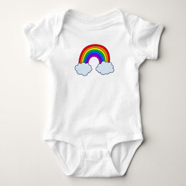 Niedlicher Regenbogen, individuell einstellbar Baby Strampler (Vorderseite)