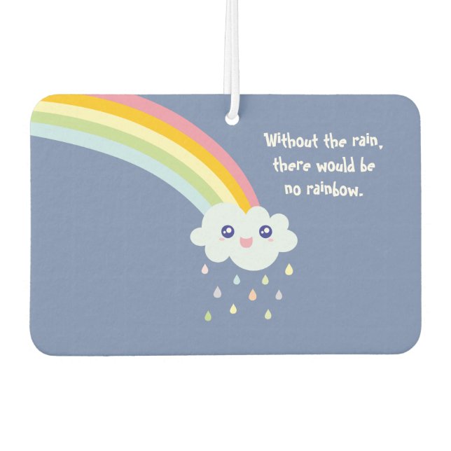 Niedlicher Regenbogen Inspiration und Motivierend  Autolufterfrischer (Vorderseite)