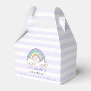 Niedlicher Regenbogen - Lavendel Streifen Kinderge Geschenkschachtel