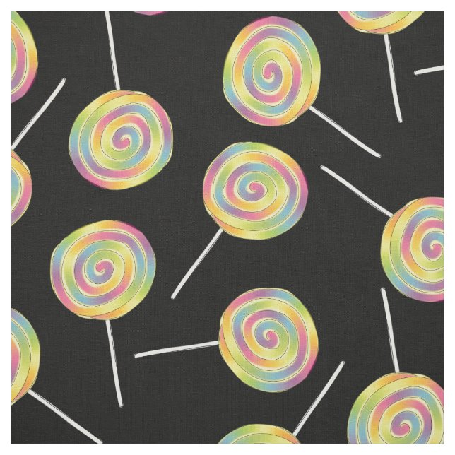 Niedlicher Regenbogen Lollipops Kinder Candy Stoff (Muster)