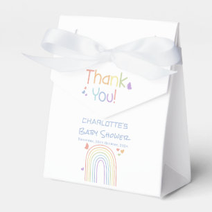 Niedlicher Regenbogen mit Hearts Baby Dusche Geschenkschachtel