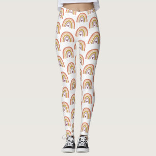 Niedlicher Regenbogen Peach Blush Lavendel Herz Leggings