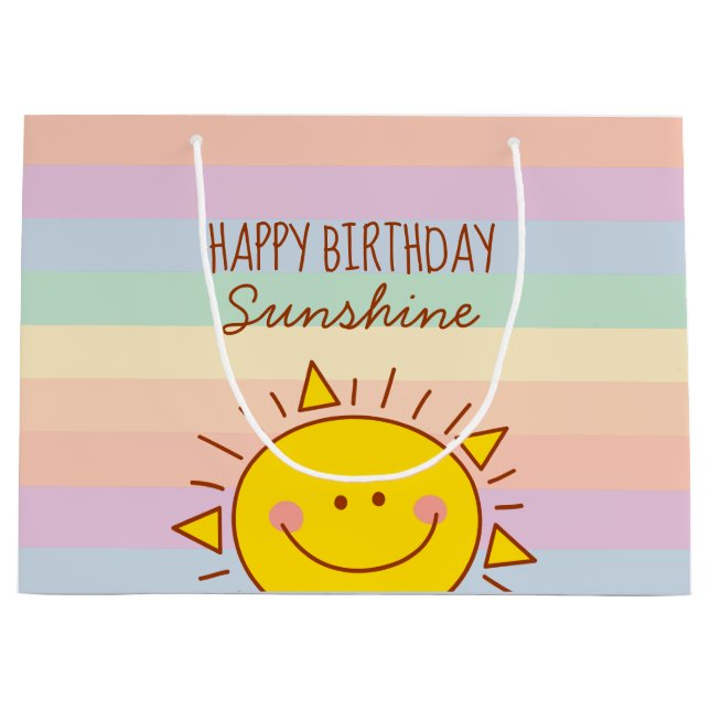 Niedlicher Regenbogen Sonnenschein Kinder glücklic Große Geschenktüte (Vorderseite)
