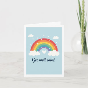 Niedlicher Regenbogen und Herzklopfen erholen sich Karte