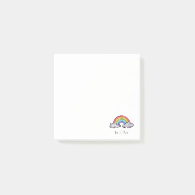 Niedlicher Regenbogen und Wolken Post-it Klebezettel (Vorderseite)