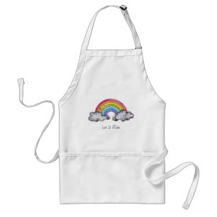 Niedlicher Regenbogen und Wolken Schürze
