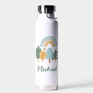 Niedlicher Regenbogen-Zauberwald Trinkflasche