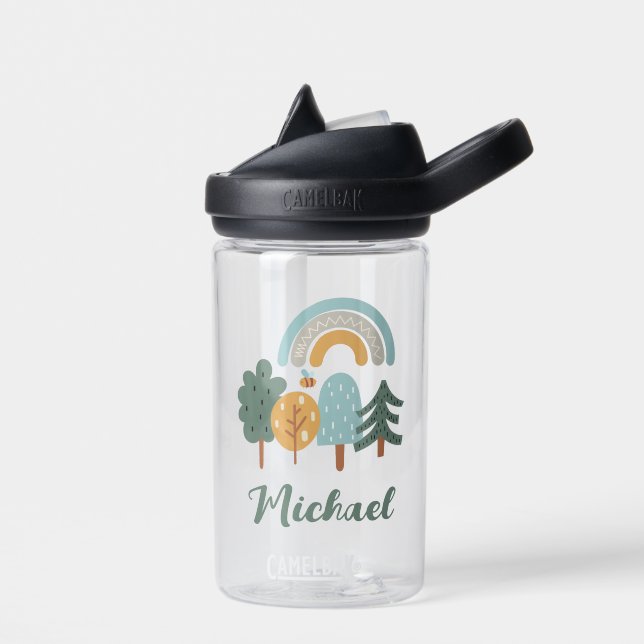 Niedlicher Regenbogen-Zauberwald Trinkflasche (Links)
