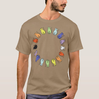 Niedlicher Regenbogenkat Grafik T-Shirt