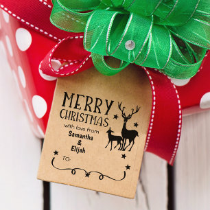 Niedlicher Reindeer Frohe Weihnachten mit Liebe Gummistempel