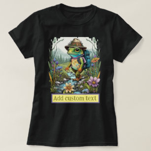 Niedlicher Reisender Frosch Hippie Wald, Krötenlie T-Shirt