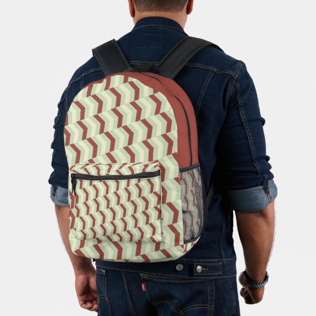 Niedlicher Reißstreifen grün Bedruckter Rucksack (Insitu (Modell))