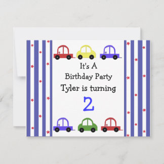 Niedlicher Rennwagen Einladung zum Geburtstag