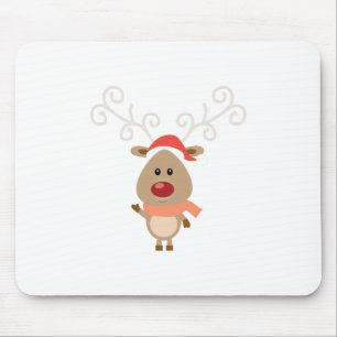 Niedlicher Rentier-Cartoon Mousepad