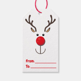 Niedlicher Rentier Minimalistische Gesichtshälfte Geschenkanhänger