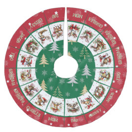 Niedlicher Rentierrock des Weihnachtsmanns, Polste Polyester Weihnachtsbaumdecke